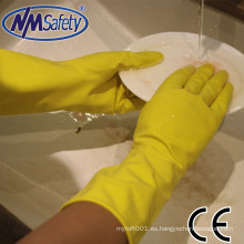 NMSAFETY látex amarillo familia limpieza trabajo mano guante limpio